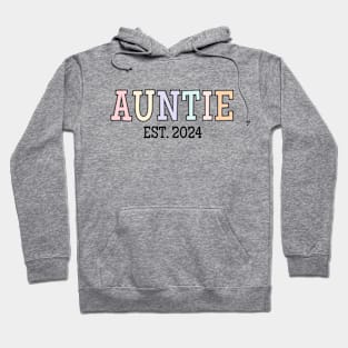 Cute Auntie Est. 2024, Aunt Baby Announcement Hoodie